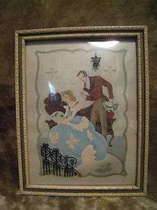   Silhouette/Southern Belle & Gentleman/Parlor Setting/Convex Glass/1942