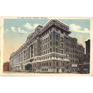 1920s Vintage Postcard Cook County Hospital   Chicago 