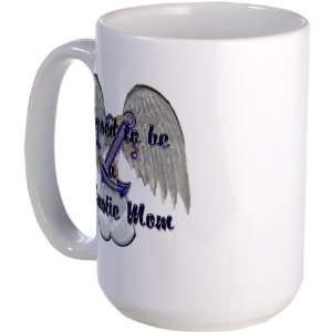  Blessed Coastie Mom Military Large Mug by  