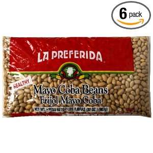 La Preferida Mayo Coba Beans, 32 Ounce (Pack of 6)  