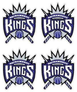 Sheet of 4 Sacramento Kings NBA Decals Sticker  