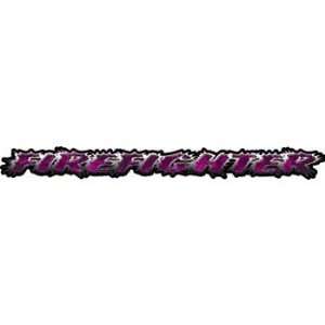 Firefighter Tailgate / Windshield Decal with Inferno Purple Flames   4 