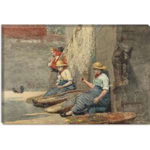  Fishergirls Coiling Tackle 1881 by Winslow Homer Canvas 