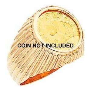  14K Gold 1/20oz Panda Coin Ring Sz 9 Jewelry