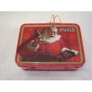  Coca Cola Miniature Tin   Santa with Coke 3 1/2 x 2 1/2 