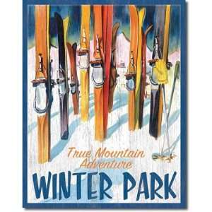  Winter Park True Mountain Adventure Skiing Vintage Tin 