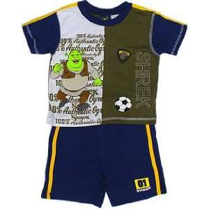  Shrek Shirt with Shorts Outfit   Blue (Size 4T) Baby