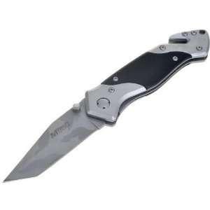  Cool Metal Folding Pocket Knife Clip   Black + Silver 