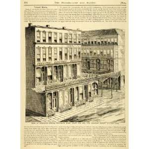  1873 Print Terraced Street City Architecture N. Finegan 