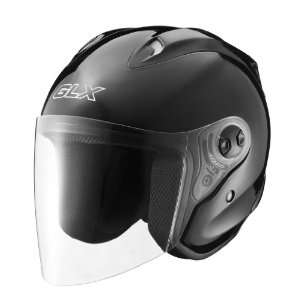    GLX Helmets Black Small Open Face Motorcycle Helmet Automotive