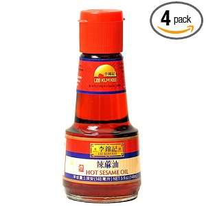 Lee Kum Kee Hot Sesame Oil, 5 Ounce Bottle (Pack of 4)  