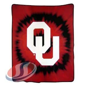   University of Oklahoma Sooners Blanket   Royal Plush Raschel Sports