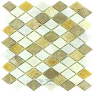  Marble mosaics thassos white, emprador light, honey onyx 