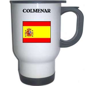  Spain (Espana)   COLMENAR White Stainless Steel Mug 