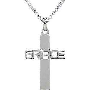    Sterling Silver Cross Name Pendant   Personalized Jewelry Jewelry