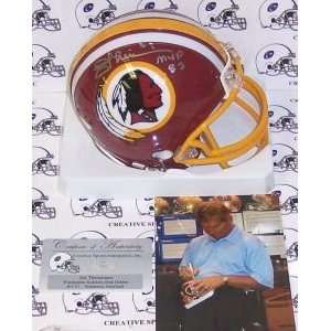  Joe Theismann Hand Signed Washington Redskins Mini Helmet 