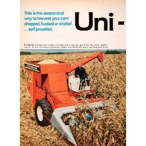 1967 Ad Uni System New Idea Combine Harvester Agriculture Farm 