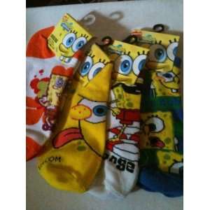  4 Pair of Sponge Bob Socks Size 911 