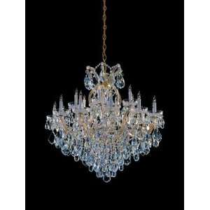 Crystorama 4418 GD CL SAQ Nineteen Light Gold Up Chandelier Gold
