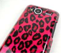 HTC EVO SHIFT 4G SPRINT PINK LEOPARD HARD COVER CASE  