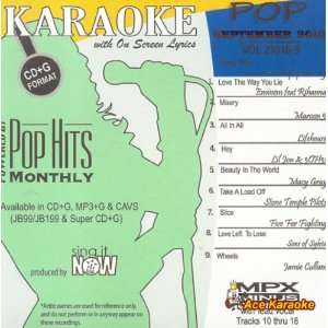  Pop Hits Monthly Pop   September 2010 Karaoke CDG 