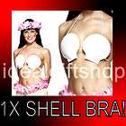hawaiian shell bra ladies beach hawaii party hen hula girl fancy dress 