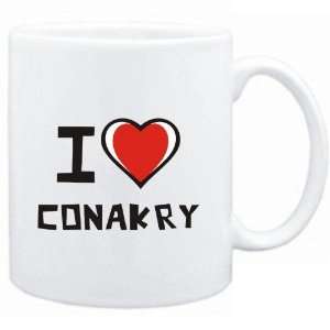  Mug White I love Conakry  Capitals