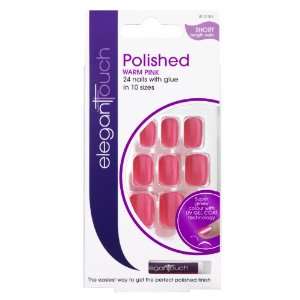 Elegant Touch Pre Polished Warm Pink, Acrylic Press On False Nails 