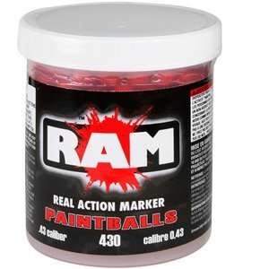 RAM .43 Caliber Paintballs, 430 rds, red and orange  