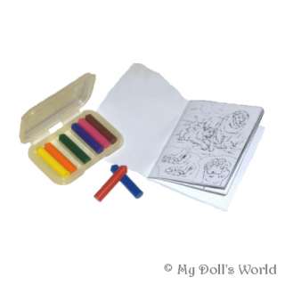 COLORING SET REAL CRAYONS FIT AMERICAN GIRL DOLL JESS  