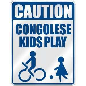   CAUTION CONGOLESE KIDS PLAY  PARKING SIGN CONGO