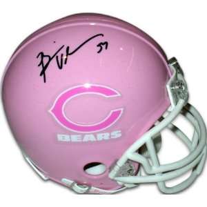  Brian Urlacher Chicago Bears Autographed Pink Mini Helmet 