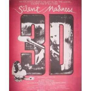  Silent Madness Poster Movie B (11 x 17 Inches   28cm x 