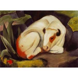   Oil Reproduction   Franz Marc   24 x 18 inches   The Bull Home