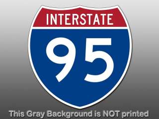 Interstate 95 Sign Sticker  decal highway New York Fl i  