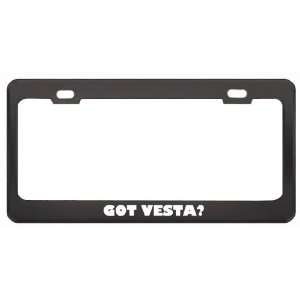 Got Vesta? Girl Name Black Metal License Plate Frame Holder Border Tag