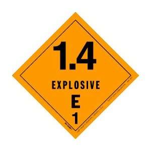  Explosive 1.4E Label, 4 X 4, HML 469, 500 Per Roll 