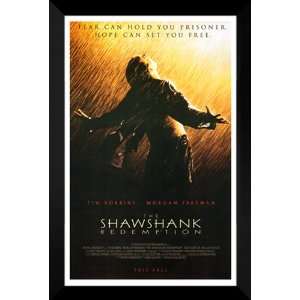  Shawshank Redemption FRAMED 27x40 Movie Poster Freeman 