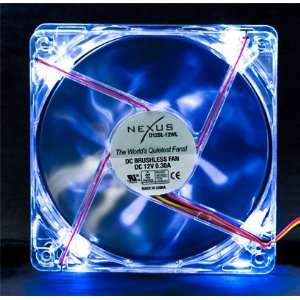  Nexus LED D12SL 12WL 120mm White LED Case Fan Electronics