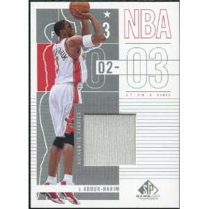   Deck SP Game Used Shareef Abdur Rahim JSY #1 Sports Collectibles