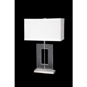  Rectangle Table Lamp in Polished Nickel