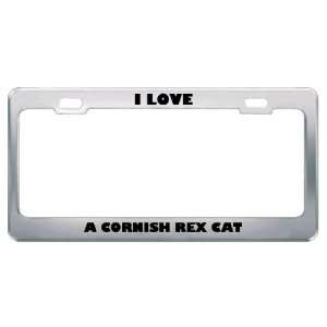  I Love A Cornish Rex Cat Animals Pets Metal License Plate 