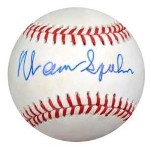  Warren Spahn Autographed NL Baseball PSA/DNA #P72153 
