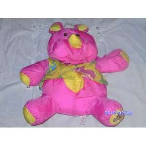   Puffalump Stuffed Hot Pink Rhino Toy with Jacket 