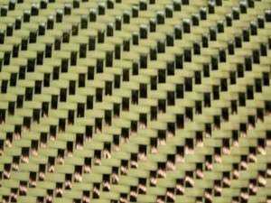 Carbon Kevlar Black / Yellow Hybrid Twill Weave  