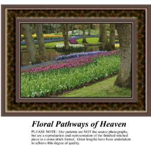  Floral Pathways of Heaven, Counted Cross Stitch Patterns 