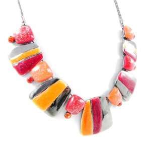  Necklace french touch Nora red orange. Jewelry