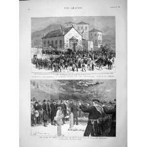   1892 Funeral Admiral Provo Wallis Navy Church Athens