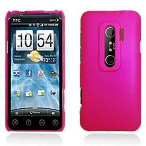  Solid Hot Pink Hard Protector Back Cover Case For HTC EVO 