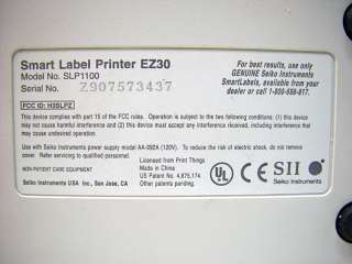 Seiko Instruments SII SLP1100 Direct Thermal Smart Label Printer EZ30 